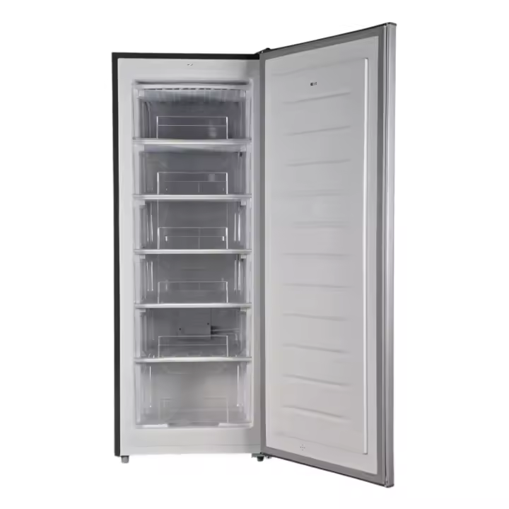 CONGELADOR VERTICAL ELECSAN , dimensión 142cm x 54,5cm x 56cm, capacidad 176-156Litros, color INOXIDABLE , BAJO Consumo A++/ E - 1