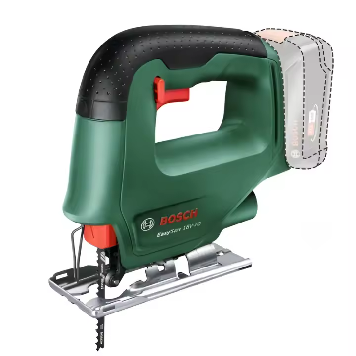 Bosch Home and Garden sierra de calar a batería EasySaw 18V-70 (sin batería, en caja), Verde, Sistema de 18 V, PST 800 PEL - 1