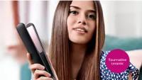 PHILIPS EssentialCare HP8321/00 - Plancha de pelo con placas de cerámica, extralargas, color negro - details 0