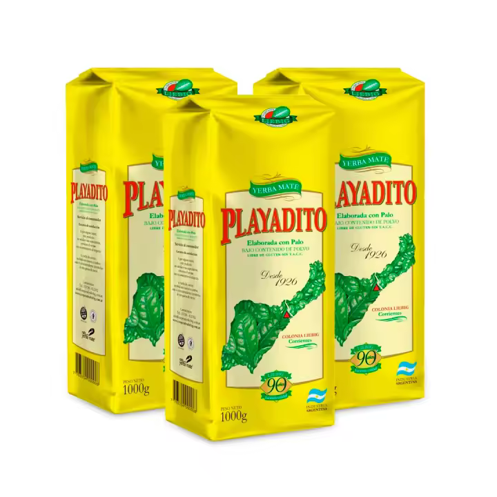 Playadito Pack 3 Kg Yerba Mate Argentina - QUMIR - 1