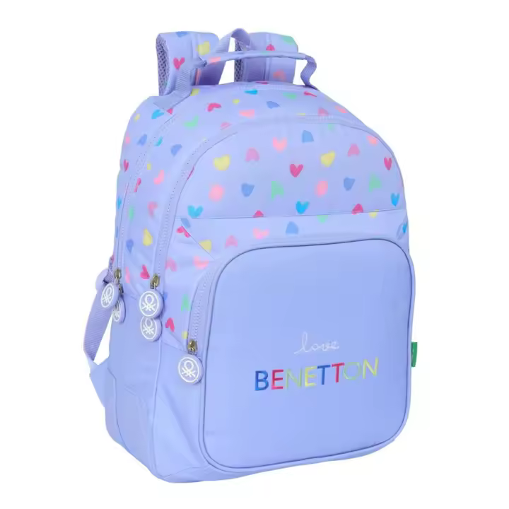 Mochila Doble Adaptable a Carro Benetton "Lila" 32X42X15Cm (Safta 612551773) - 1