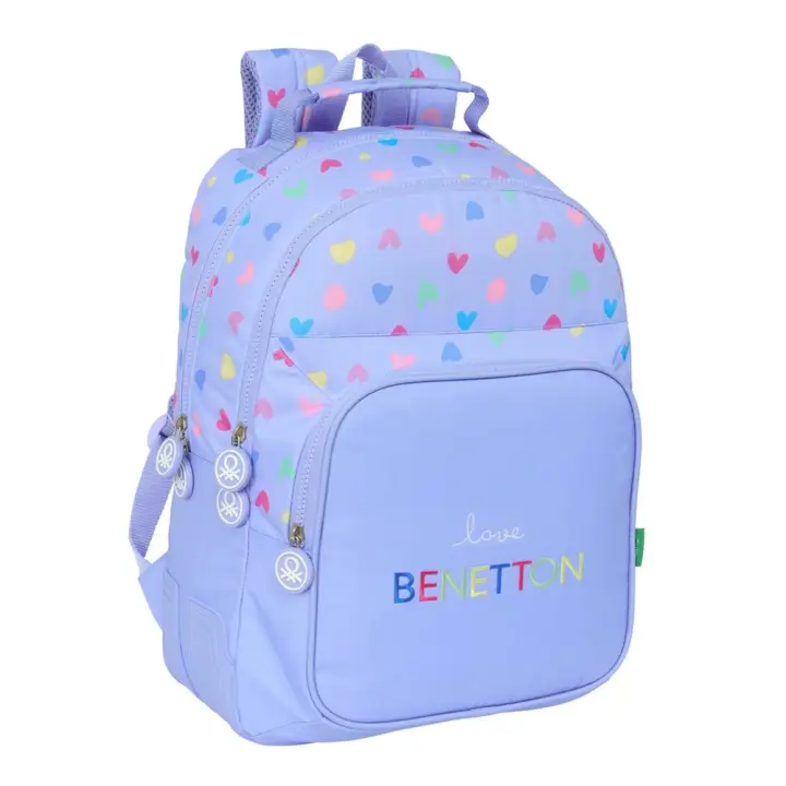 Mochila Doble Adaptable a Carro Benetton "Lila" 32X42X15Cm (Safta 612551773) - 1