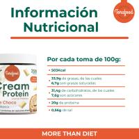 Crema Proteica Sabor Chocolate Blanco | 250 gramos - 20% de proteína | 0% azúcares añadidos | Sin aceite de palma | TORAFOOD - details 1