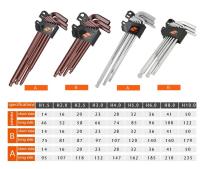 Juego De Llaves De Hexágono Magnéticas 9 Piezas L Type Doble Finitud Allen Key Hexagono Plano Bola Torx Estrella Herramientas Manuales - details 6