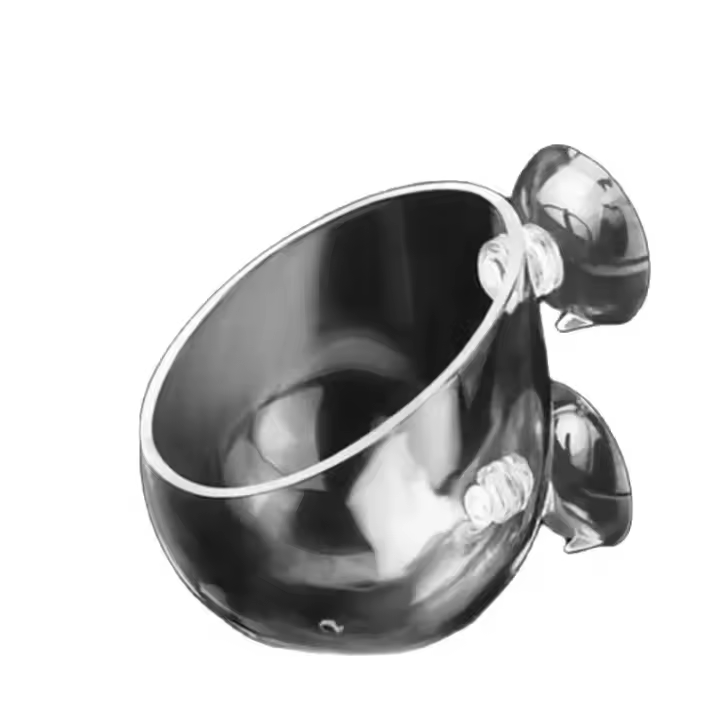 Decora Tu Acuario Con Este Mini Recipiente De Cristal Colgante Para Tanque De Peces. Accesorio Ideal Para Plantas Acuáticas. Transparente. Tamaño 7cmx6.4cm. Peso 73g. - 1