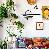 Arte De Pared De Metal Sunrise / Sunshine Decoración Matizada Para Dormitorio Sala De Estar Cocina Baño Estilo Moderno Irregular - details 4