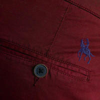marca SC Original Pantalón chino Granate en algodón elástico de colores Regular Fit, Primavera, comodidad y estilo - details 3