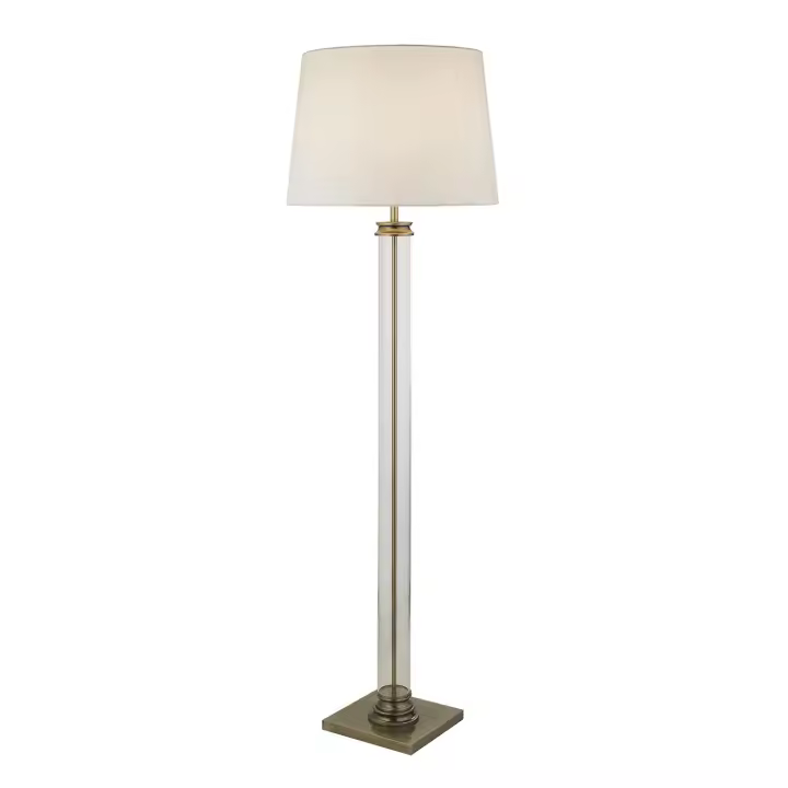 Pedestal Contemporáneo Plantación Ajustable Acero Transparente Vidrio 1 Luz E27 - 1