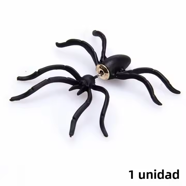 Decoración De Fiesta De Halloween 3D Horrible Aretes De Araña Negra Joyería De Aretes Para Ropa Suministros De Decoración De Personalidad - 1