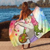 Toalla De Playa Kanroji Mitsuri De Microfibra Absorbente Secado Rápido Suave Para Yoga Natación Resort Montañismo Tamaño 76x182 Cm - details 1