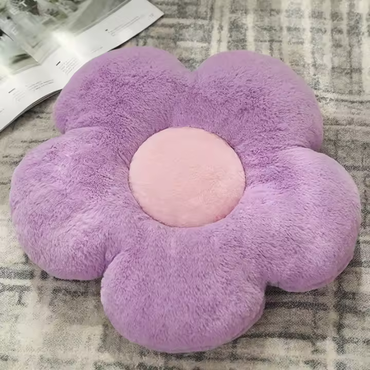 Cojín De Silla De Oficina Y Sofa Con Diseño De Flor Blanca Suave Y Cómodo Para Estudio Sala De Estar Y Petalos Estilo Moderno - 1