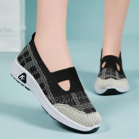 Zapatillas De Mujer Transpirables Y Suaves Para Verano Diseño Moda Suela De PVC Tacón Bajo Cómodo Zapatos Slip-On Fabricado Con Malla - details 7