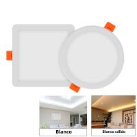 Lámpara De Panel LED Ultra Delgada Redonda/Cuadrada 6W 8W 15W 20W Aluminio Luz Baja Revestimiento De Techo Recubierto Ajustable Blanco AC 85-265V - details 0