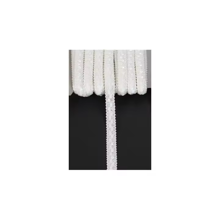 Galón Lentejuelas Raíz Pasamanería Oro/Blanco Roto 1.5cm Ancho 1m Largo - 1
