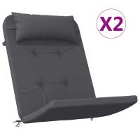 vidaXL Cojines para silla Adirondack 2 uds tela Oxford Color Antracita,  Gris,  Crema y mas Cojín Decorativo de Asiento Cojines de muebles de salon - details 1