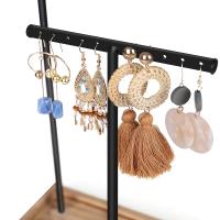 Expositor de Joyas 2 en 1 con Bandeja, 3 Barras en T Ajustables, Soporte para Collares, Pulseras y Pendientes con Agujeros - details 12