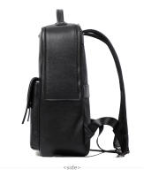 Mochila Para Hombre De Cuero Genuino Grande Capacidad Con Bolsillo Para Portátil De 15.6 Pulgadas Diseño Moda Múltiples Bolsillos Bolsa Escolar - details 22