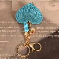 Llavero De Corazón De Cuero Con Borla Y Diamantes Para Mujeres Y Niñas Accesorios Para Bolso Y Mochila Llavero Clásico De Forma De Corazón - details 14