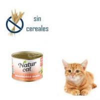 6 LATAS NATURCAT MONOPROTEICO SALMON PARA GATOS | Comida Húmeda para Gatos Adultos | Ingredientes Naturales y Sin Cereales - details 0