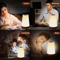 Lámpara De Noche Táctil Ajustable Portátil Para Dormitorio 5 Niveles De Brillo 13 Colores RGB Luz De Bebé Para Guardería - details 1