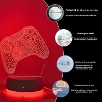 Luz De Noche LED Con Patrón De Controlador De Juego Decoración De Ambiente Para Dormitorio Luz Gradiente De 7 Colores USB Regalo De Fiestas - details 4