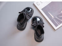 Zapatos De Escuela Para Niñas Negros Antideslizantes Con Lazo Elegante 2022 Cuero PU Botas De Moda Transpirables Para Niños Uniforme Del Reino Unido Casual Sin Tobillero - details 12