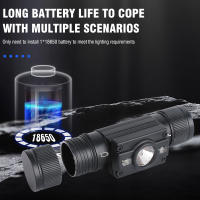 BORUiT Linterna Frontal LED De 7 Modos Potente Y Impermeable Recargable Tipo-C Para Camping Caza Pesca Ciclismo Acampar - details 3