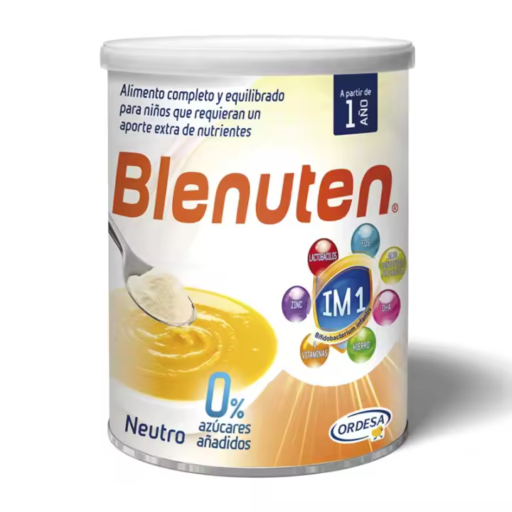 Blenuten Neutro Polvo para Niños, Completo y Equilibrado con Calcio, Hierro y Vitaminas - 1