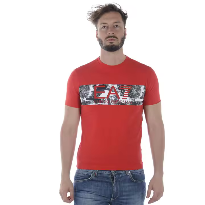 Emporio Armani EA7 Camiseta Algodón Hombre Rojo 3 ZPT83PJM5Z 1451 - 1