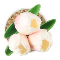 Tulipanes Rosa Naranja Artificial Falsas Plantas De Plástico Para Decoración De Hogar Escritorio Bodas Fiestas Oficina - details 4