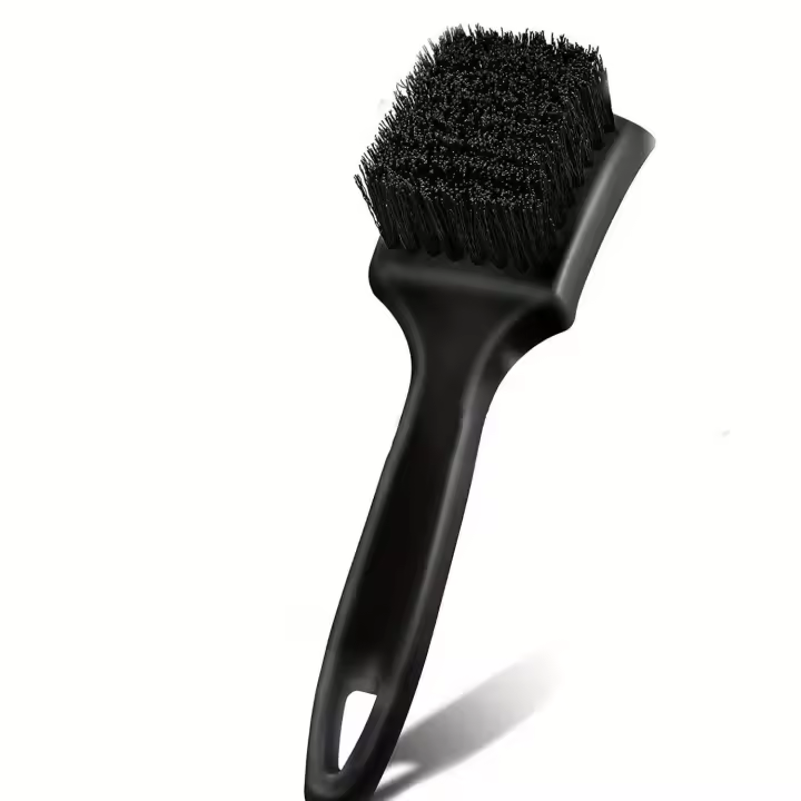 Cepillo De Limpieza Para Rines De Neumáticos De Coche Herramienta De Limpieza De Ruedas Detallada Accesorios De Limpieza De Auto Color Negro - 1