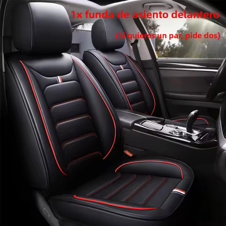 Funda De Asiento De Coche Universal Para Volkswagen Polo Sedán Touran Touareg Passat B8 Jetta Golf 5 67 T5 Caddy Amarok Scirocco T-Roc Cuero Artificial Protección Hidrofóbica Adecuado Para Todas Las Estaciones - 1