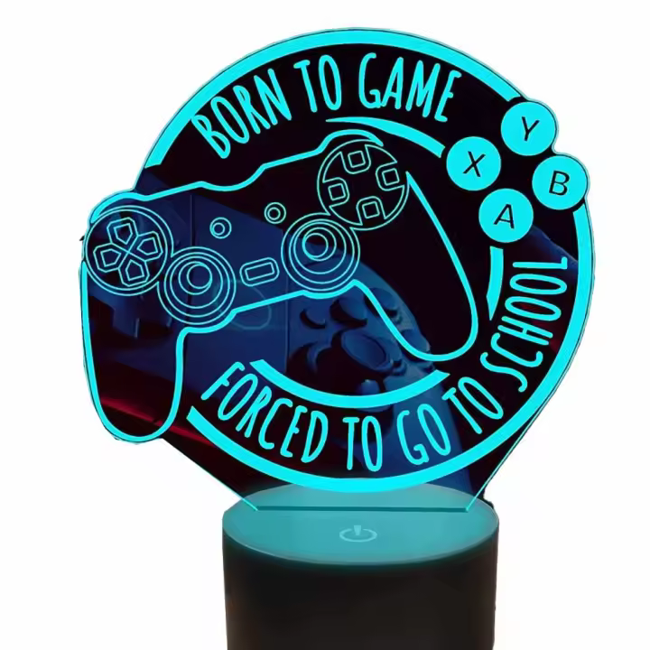 Lámpara De Juego 3D LED RGB Para Habitación De Juegos Y Niños Iluminación De Mesa Para Playstation Regalos De Iluminación Nocturna - 1