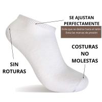 Calcetines Cortos de Deporte Para Hombre Y Mujer de Algodón. Accesorio Para Deporte, Trabajo Y Running 9 Pares blancos. 2 Tallas a elegir. essential by natural bio pharma - details 1