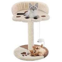 vidaXL Rascador para Gatos con Poste de Sisal 40cm y Mascotas Color Beige y marrón,  Beige, y mas - details 0
