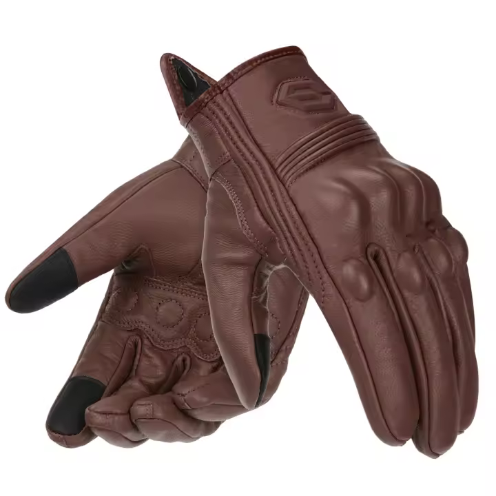 Guantes De Motocicleta De Cuero Nueva Respirables Para Hombres Conexión Con Pantalla Táctil Motocross Moto Carreras Vintage - 1