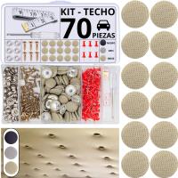 Assure Aura Kit 70 Chinchetas Techo Coche + 70 Pasadores Rojos + 1 Destornillador + 1 Cinta Métrica - Ideal para Reparar Techo Caido Coche - Parte Esencial de Tus Accesorios Coche(Beige) - details 0