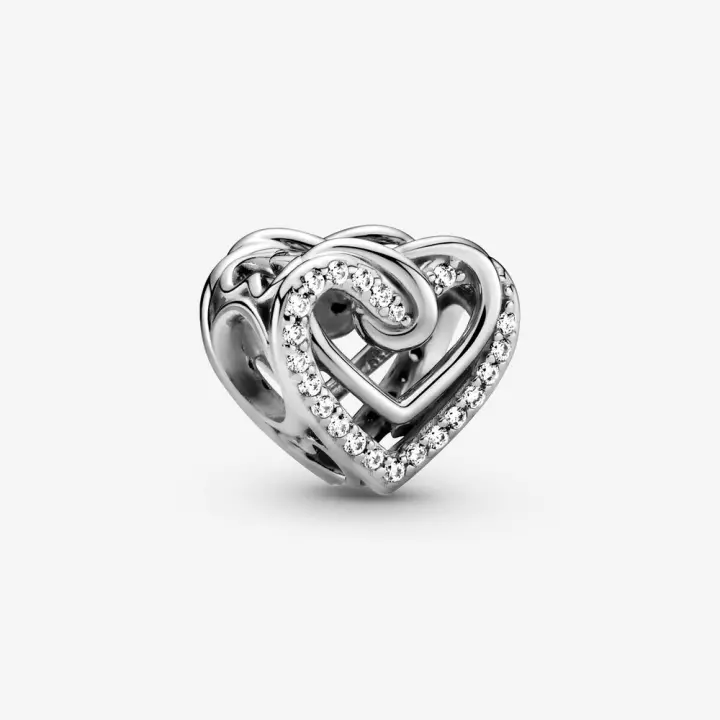 Charm Pandora Corazones Brillantes Entrelazados 799270C01 - 1