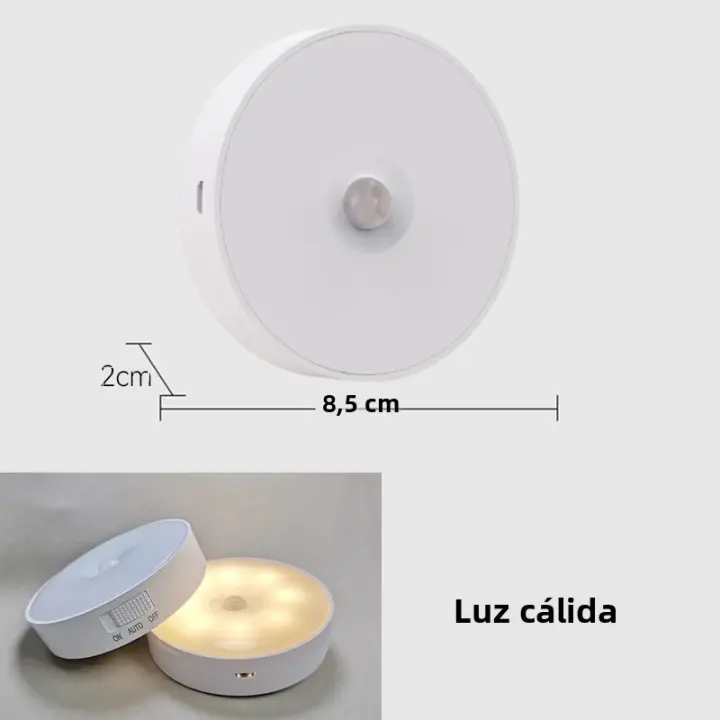 Lámpara LED De Sensor De Movimiento Recargable Por USB Luz Nocturna Para Armario Cocina Escalera Closet Sin Cable Moderna - 1
