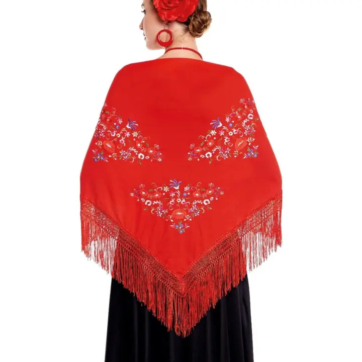 Mantón Rojo Bordado (Partilandia) - 1