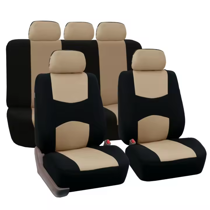 Funda universal para asiento de Coche de Cinco plazas, faja plana, asiento de coche, juego de 9 piezas - 1