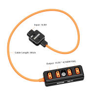 Cable Splitter D-Tap ZGCINE MD-P4 Con Enchufe Macho Rotatable 180° a 4 Enchufes Femeninos Suministro De Energía Para Batería V-mount - details 1