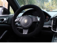 Funda De Volante De Coche De Lana De Oveja Creativa Con Bordado De Peluche Cubierta De Manija Térmica Para Otoño E Invierno - details 9