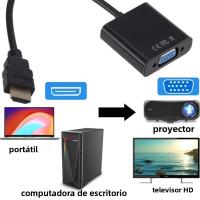 Cable Adaptador HDMI a VGA 1080P Compatible Para PC Laptop TV Box Proyector Conversor Digital Analógico Para Display - details 1