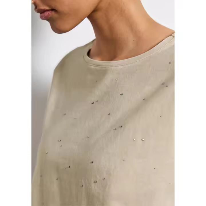 Street One Mod. PS323344 - Camiseta lisa con piedras decorativas para mujer - 1