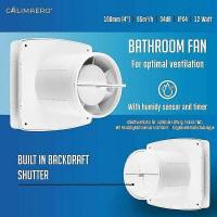Extracteur Salle de Bain 100mm Ventilateur Minuteur Avec Capteur d'humidit et Clapet Anti Retour 95m / Extracteur d'air Silencieux / blanc - details 1