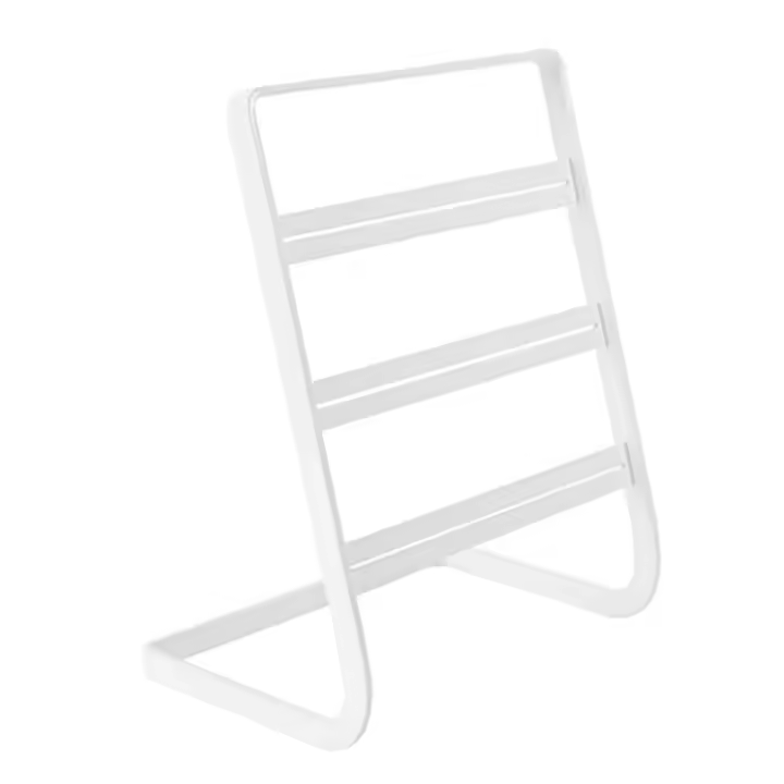 Estante de almacenamiento de pendientes de Metal, soporte de exhibición de Joyas, organizador de joyas de tres capas, blanco - 1