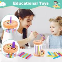 Juguetes Montessori De Madera Para Niños Edad 1-3 Años Juego De Alineación Sensorial Y Desarrollo De Habilidades Motoras Finas Regalo Educativo - details 1