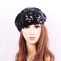 Gorro De Lentejuelas Para Mujer Beret Brillante Para Fiesta Carnival Club Baile Chic Retro Beret De Poliéster Unisex - details 6