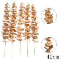 5/10Pcs Hojas De Eucalipto Artificiales Verdes Para Decoración De Boda Jardín Exterior Hogar Adornos De Mesa Corona Accesorios - details 15